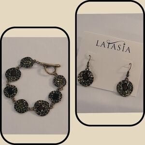 LATASIA Retired Mazatlan Circular Bracelet and Earrings Set, Never Worn